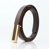 Cinto Feminino Fino de Couro Marrom