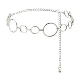 Cinto de Metal Feminino Corrente Prata