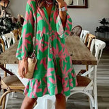 Vestido Curto Estilo Boho Estampado Heloisa