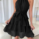 Vestido de Festa Curto Sem Manga Manuela Preto