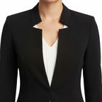 Blazer Feminino Alfaiataria Preto Acinturado
