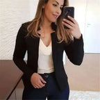 Blazer Feminino Alfaiataria Preto Corte Slim