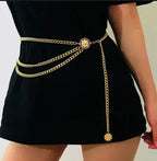Cinto de Metal Dourado