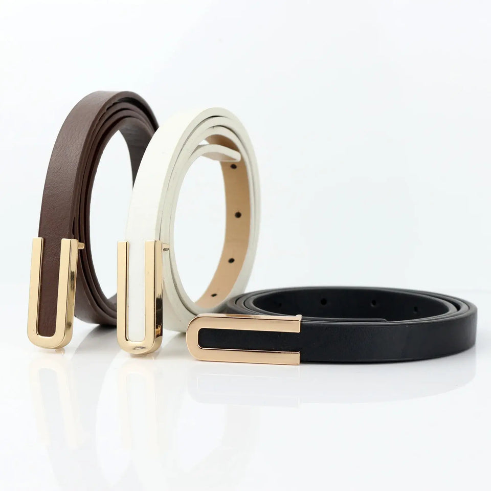 Cinto Feminino Fino de Couro