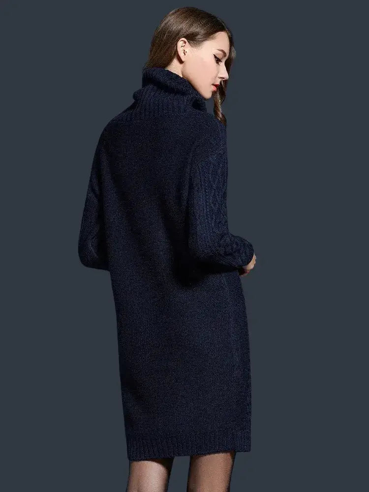 Vestido Feminino Sueter Gola Alta